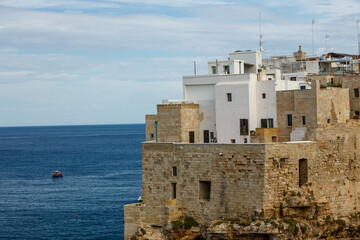 Amazing view of The Old town of Polignano a Mare, Apulia Region, Italy