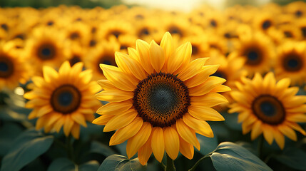 Fototapeta premium sunflowers in the field