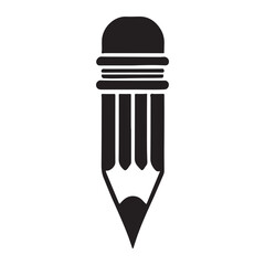 Classic Black Silhouette Pencil Icon Design