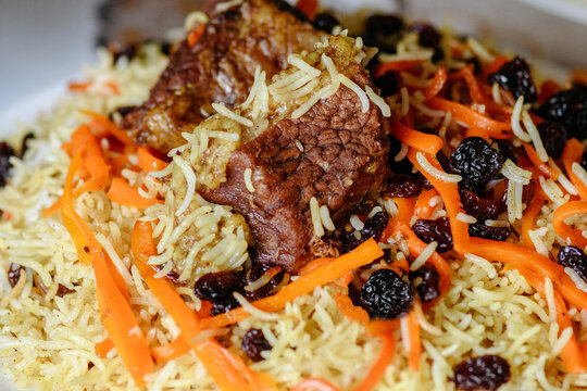Traditional Afghani dish Kabuli pulao
