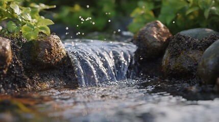 Young plant sprouting in natural soil environment, perfect for gardening and growth concepts