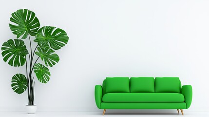 A warm and inviting living room, designed using biophilic concepts, with plenty of natural light from large windows, vibrant indoor plants, and environmentally friendly materials, resulting in a