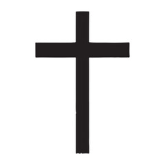 Simple Christian Cross Silhouette Illustration