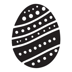 Decorated Easter Egg Silhouette Illustration for Spring
