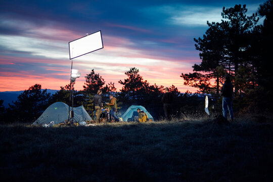 Photo set at the mountain camp