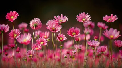 Fototapeta premium Chrysanthemum multiflora bouquet of pink flowers. Background of autumn flowers.