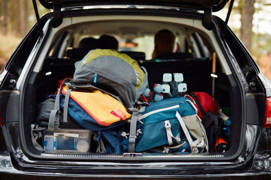 Fully loaded trunk of a car