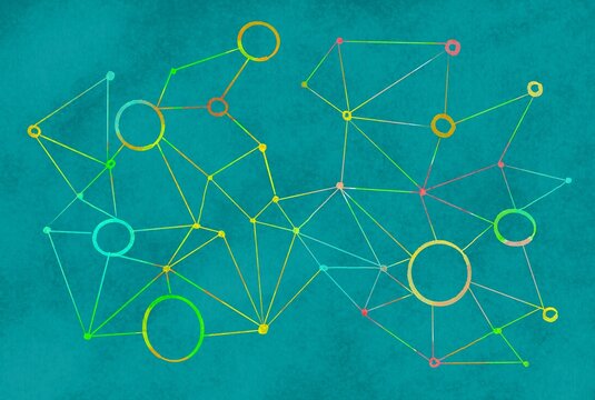 Abstract  background with lines and dots 