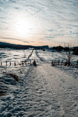 Obraz premium Sunrise at Vezzena pass Italy