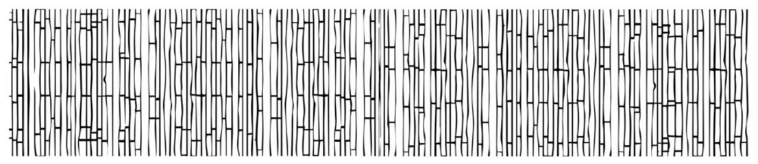 stylized bamboo illustration featuring intricate natural patterns