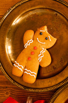 A bite of gingerbread man