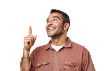 Young handsome caucasian man over isolated chroma key background pointing up a great idea 
