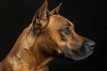 Close-up of Thai Ridgeback with prominent ridged back in sharp detail