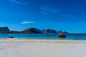 Haukland beach, Lofoten Islands, Norway