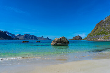 Haukland beach, Lofoten Islands, Norway