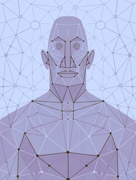 Futuristic facial recognition thecnology 