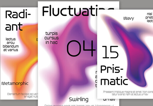 Flyer A4 Plasma Futuristic Glow Fluid Soft Gradient Shape