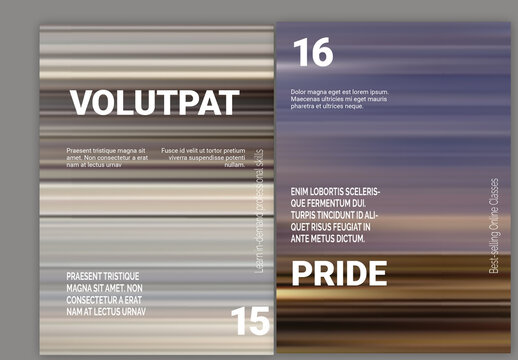 Flyer A4 With Fluid Motion Blur Gradient Colorfull Background