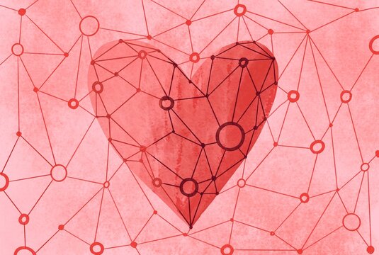 Heart with lines and points