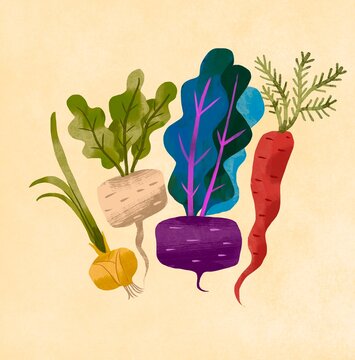 Various vegetables  promoting healthy eating and fresh produce