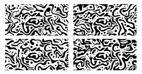 Fototapeta premium contemporary abstract vector backgrounds with bold monochrome patterns