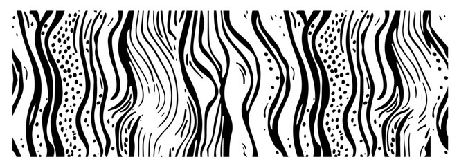 bold and detailed illustrations of abstract wavy textures in monochrome