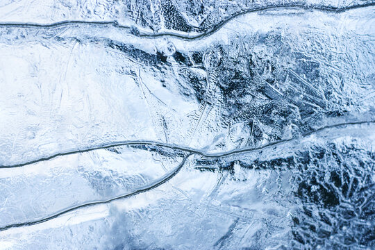 Winter ice texture.