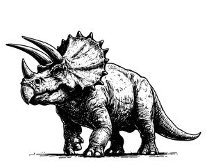 triceratops artwork showcasing intricate details of this iconic dinosaur