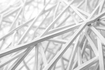 Serene composition of intersecting white lines in a minimalist setting