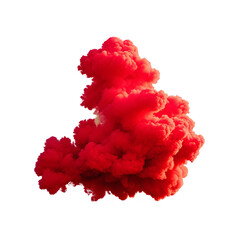Fototapeta premium red smoke isolated on transparent background