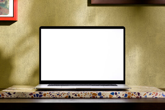 Laptop Mockup On A Desk