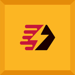 simple electricity logo for icon or symbol