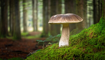 Fototapeta premium mushroom inside the forest in east devon