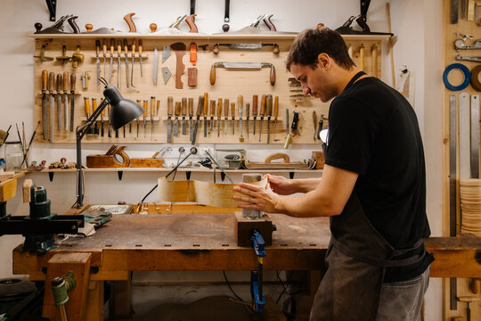 Craftsmanship of a Young Luthier Making Flamenco Guitars