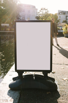 Canal Side Billboard Mockup