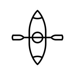 White water rafting icon line vector illustration design in trendy style