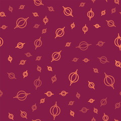 Brown line Punching bag icon isolated seamless pattern on red background. Vector