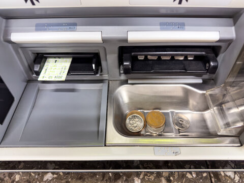Japanese Currency And Train Ticket 