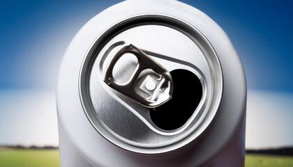 white soda can isolated