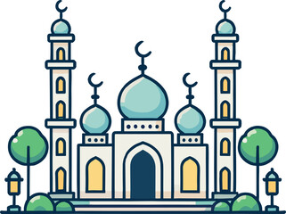 Minimalist Mosque Icon
