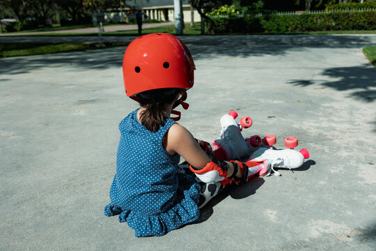 Girl on rollerskates