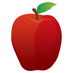 isolated red apple on white background vector design