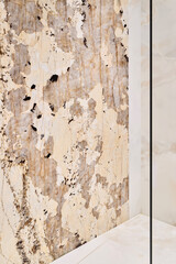 Discover the Elegant and Textured Stone Wall in a Modern Shower Design You Will Love