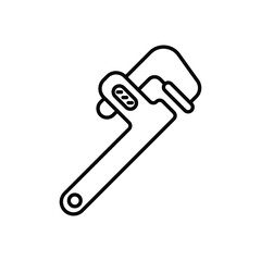 Pipe Wrench vector icon