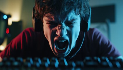 Furious Gamer Throws Tantrum And Smashes Keyboard After Losing In Video Game Battle.