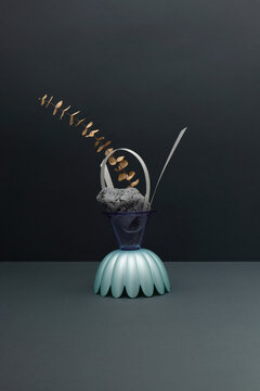 A modern composition of organic and geometric elements