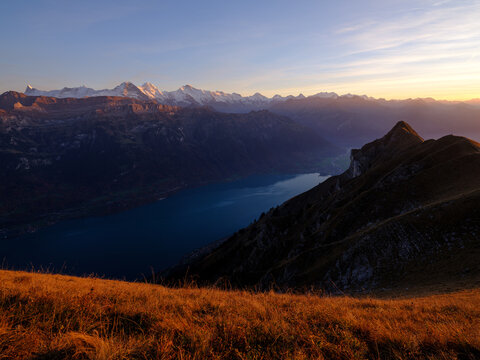Sunset panorama from Augustmatthorn