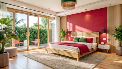 luxury bedroom, interior design concept.
