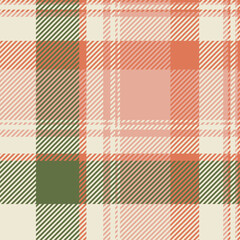Stylish diagonal plaid pattern in muted coral, sage green, and cream.  Perfect for textile design, fall fashion, or website backgrounds.  Creates a calm yet modern aesthetic.