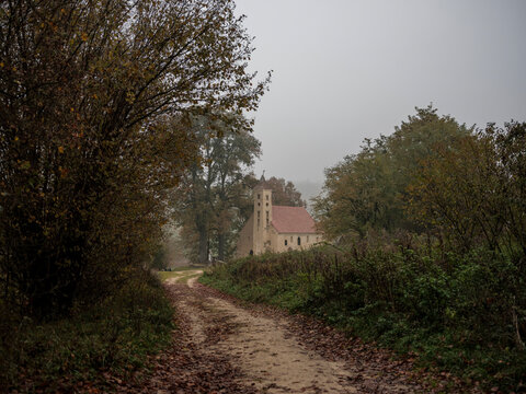 Abandoned church in forest